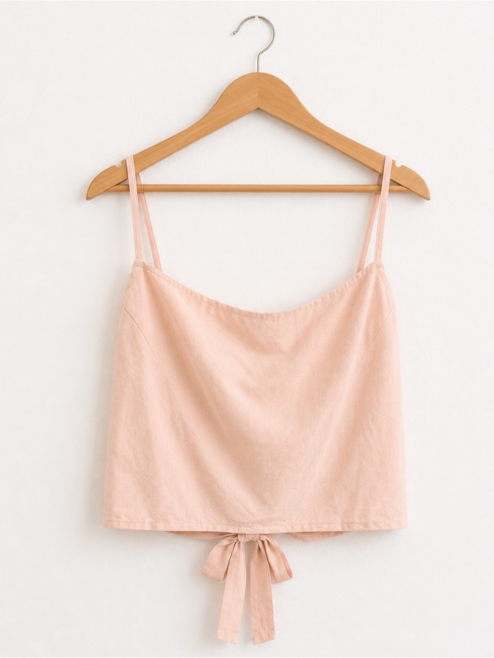 Tie Back Crop Top – Blush Pink – Size Small (US 4 / EU 36)
